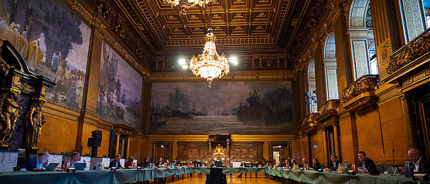 Foto: Koalitionsverhandlungen 2020 im Hamburger Rathaus