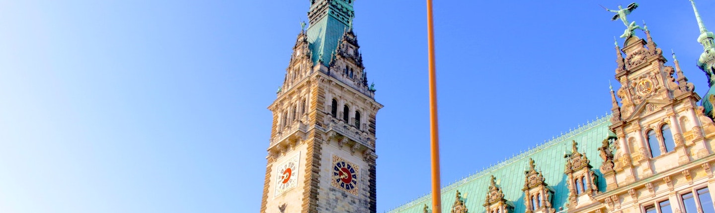 Foto: Blick auf Hamburger Rathaus